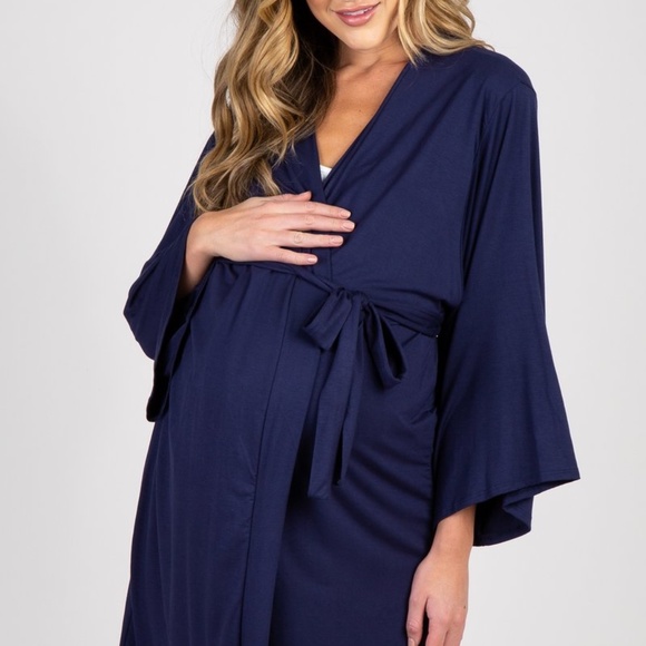 Pinkblush Other - New*Pinkblush Navy Blue Maternity Robe